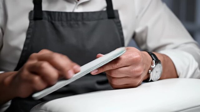 Professional Manicurist Filings Female Client Nails With Emery Board In Clean Salon Setting Soft Lighting And Focused Detail On Hand Care