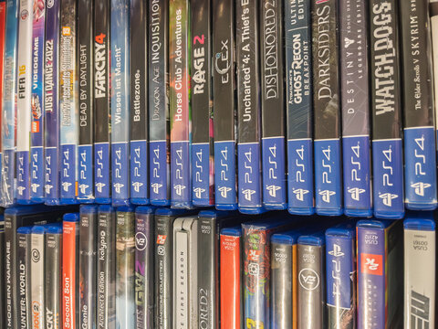 Video Game Collection Featuring Popular PS4 Titles