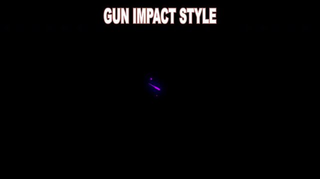 Glowing Projectile Streak And Explosion Impact Animation Black