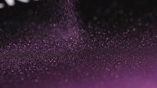 Abstract dark purple and black grainy background featuring noisy color gradient texture for elegant banner or moody poster backdrop design with deep violet shades and cinematic film grain.