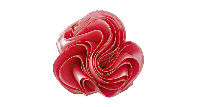 Abstract Red Swirl Sculpture