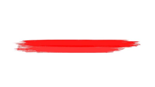 Red underline stop motion animation on a white background, Red Highlighter Brush Line Animation for marking text or an important topic.
