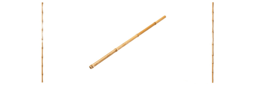 tural Bamboo Poles and Sticks Collection - Premium Dried Bamboo Stalks Isolated on