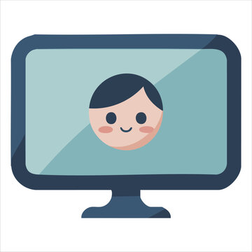 Screen Device Characterized with Various Facial Expressions for Technology Mascot Designs