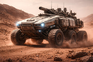Fototapeta premium off road vehicle mars vehicle 