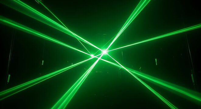 Green Laser Beams - A Mesmerizing Display of Light and Technology.