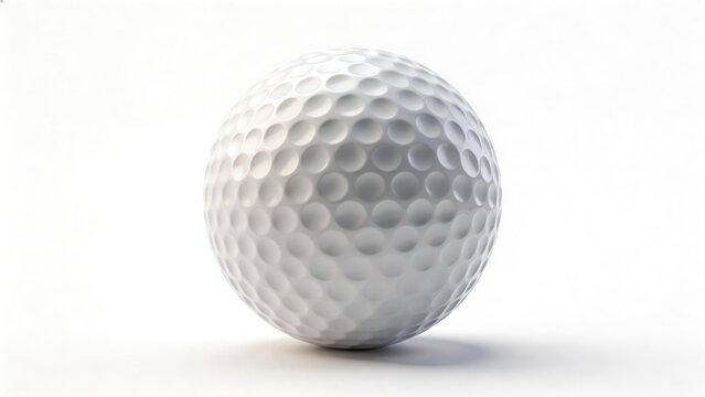 Golf ball on white background