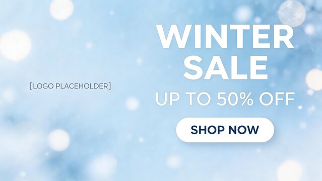 Winter sale advertisement with discount offer
