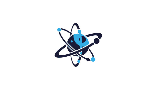 Abstract Atomic Structure Depicting Science and Technological Advancements.