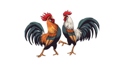 rooster isolated on white background © Habibah