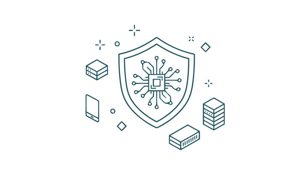 Digital Security Shield - Protecting Data and Information Technology.