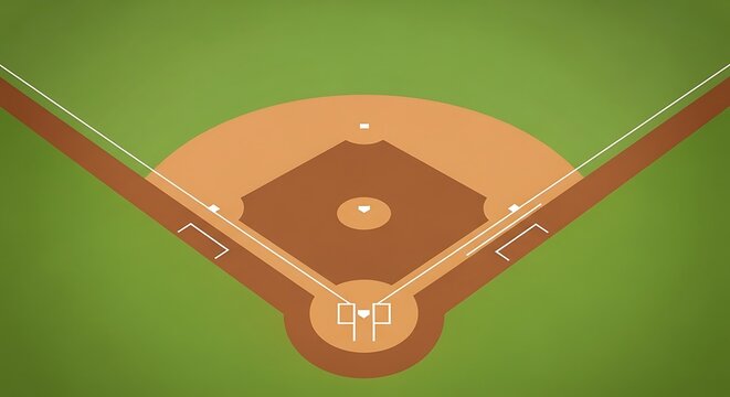 Baseball field illustration