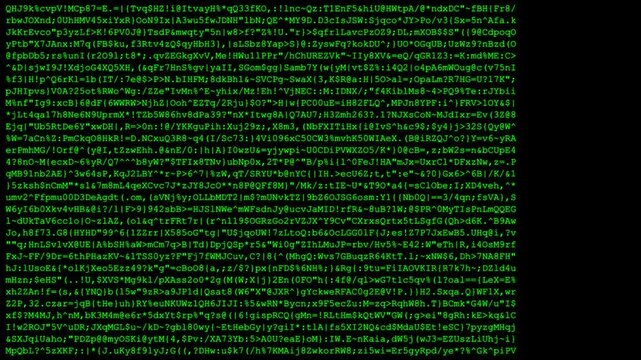 Decoding Digital Signals: Enigmatic rows of binary code, bathed in a luminous green glow, cascade across a stark black canvas, symbolizing the intricate realm of technology and information.