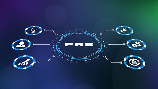 PRS Press-One cryptocurrency digital asset icon for blockchain technology and secure decentralized finance.