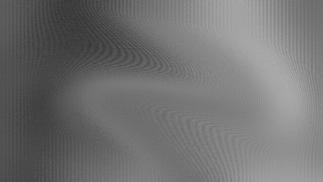 Gray abstract background with moire pattern and wavy distorted lines