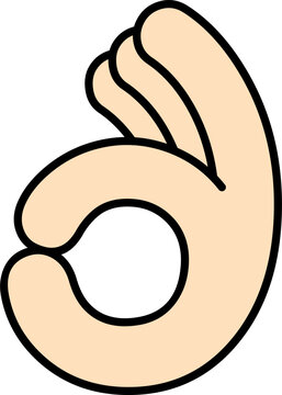 Ok hand symbol. Hand Gestures and Finger Sign vector