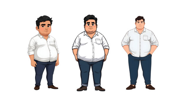 illustration of a human with a pot belly