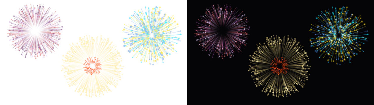 PNG image of fireworks  illustration on an abstract background