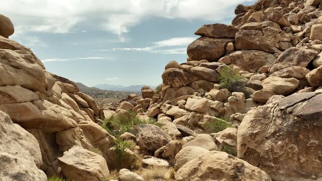 Joshua Tree National Park Desert Canyon Rock Formation Dolly Right California USA