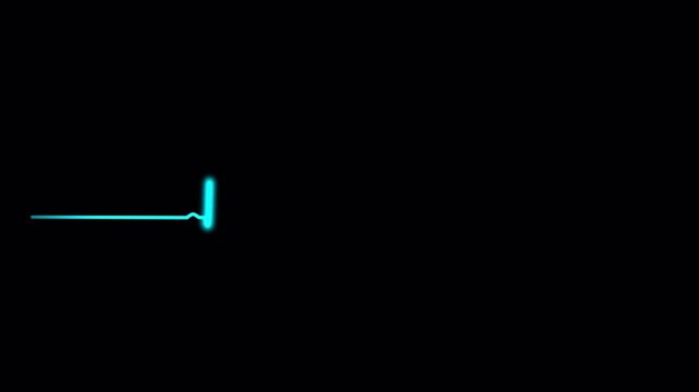 Minimal Heartbeat Pulse Animation with Digital Signal Line, Medical Monitoring Tech Background Loop