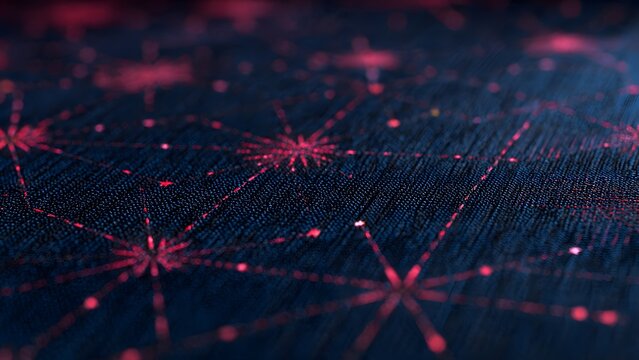 Digital art illustration of a red spider on a black web featuring fractal energy textures and a fire explosion design concept
