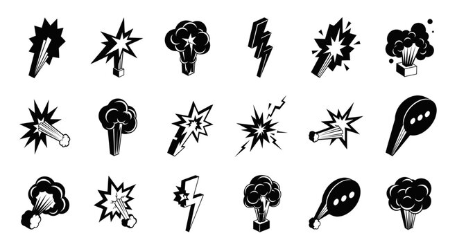 Collection of comic speech bubbles.