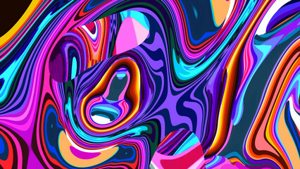 Obraz premium Vibrant Abstract Colorful Swirl Pattern with Fluid Shapes