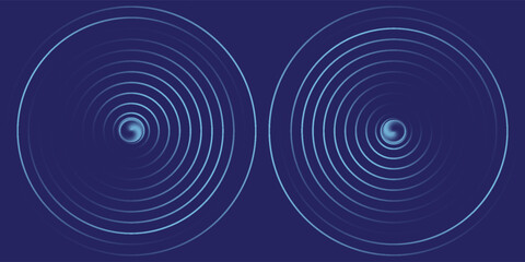 Background geometric shapes circle line blue. orbit gradient color. Galaxy and technology pattern © sholeh