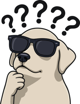 dog with question mark vector images