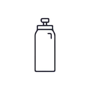 Minimalist Sports Water Bottle Line Icon for Fitness and Hydration