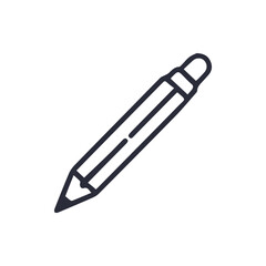Obraz premium Minimalist Pencil Line Icon For Writing Drawing and Education Design