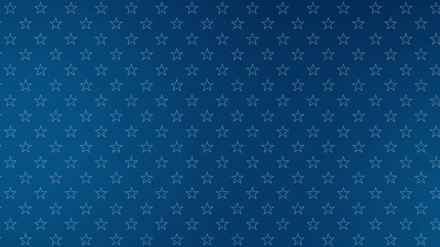 Seamless Patriotic Stars Animation: Subtle looping video featuring repeating star shapes. Ideal for July 4th, political campaigns, and corporate presentations with a national theme.