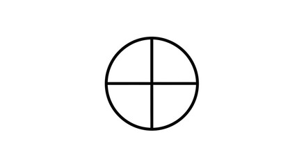 Fototapeta premium Crosshair Target Circle Symbol.