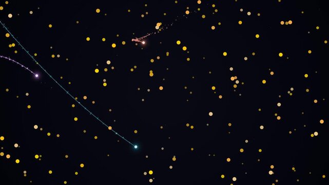 Shooting Stars and Meteor Shower Night Sky.