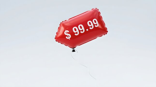 rising price balloon inflation cost increase concept