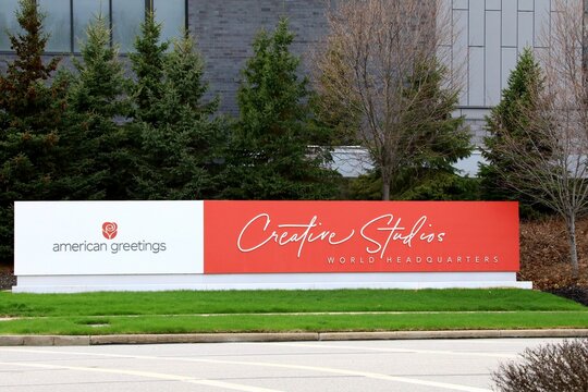American Greetings Corporation headquarters in Westlake, Ohio. American Greetings is the world's 2nd largest greeting card producer behind Hallmark. Gibson Greetings and Carlton Cards are part of AG.