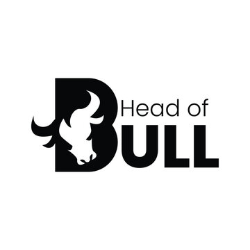 Bull Head Letter B Logo Icon - Animal Monogram Mascot Vector Design