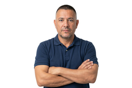 Confident Middle-Aged Man with Crossed Arms Portrait