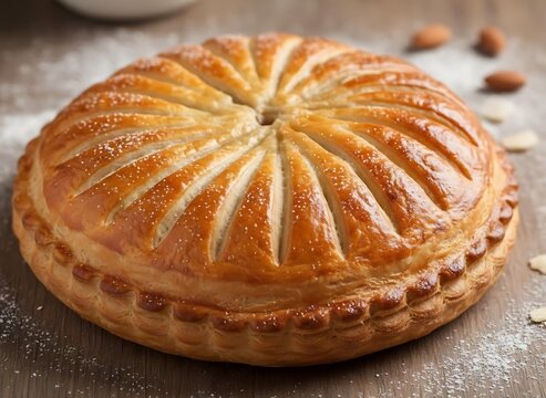 golden pastry and baked as a pithivier, a classic French preparation