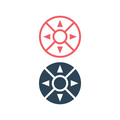 Minimal gaming symbol. Stream modern games. Wireless controller icons set vector. © Muhammad