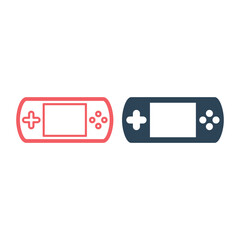 Minimal gaming symbol. Stream modern games. Wireless controller icons set vector. © Muhammad