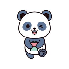 Fototapeta premium Panda Character Illustration Cute Cartoon Business