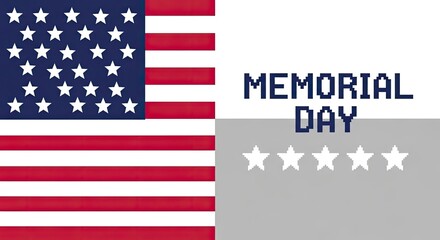 Naklejka premium Honoring heroes a patriotic memorial day image with american flag and stars remembrance