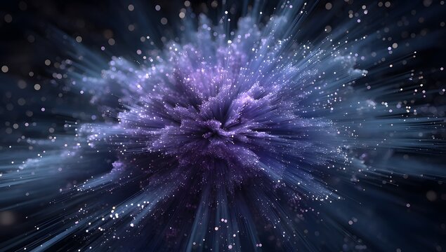 Vibrant purple explosion of light and energy.