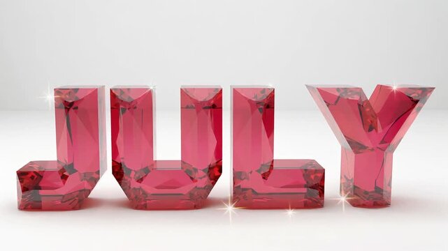 ルビー誕生石7月立体ロゴ白背景