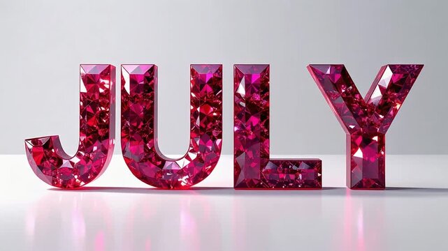 ルビー誕生石7月立体ロゴ白背景