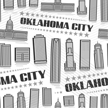 Vector Oklahoma City seamless pattern