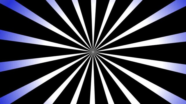 sunburst rays background with blue gradient 4k loopable overlay. retro comic style sunburst rotation animation, abstract rotating sunburst rays.