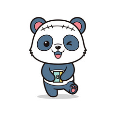 Fototapeta premium Panda Character Design Commercial