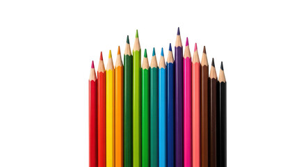 Fototapeta premium A bunch of colored pencils standing upright